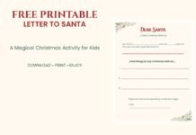 Free Printable Letter to Santa for Kids (2026) Free printable Letter to Santa for kids with Christmas wish list lines and watercolor holly decorations
