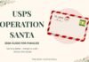 USPS Operation Santa 2026: How to Send a Letter or Adopt a Wish USPS Operation Santa 2026 guide for families with a festive Santa envelope and holly